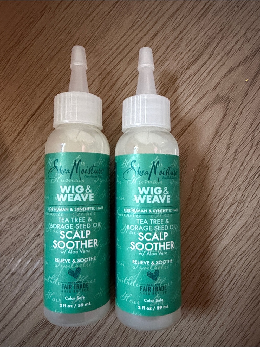 2 Shea Moisture Wig & Weave Scalp Soother - Teal Green